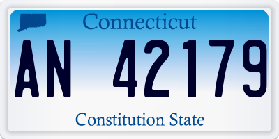 CT license plate AN42179