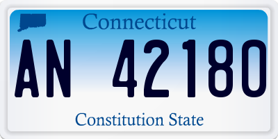 CT license plate AN42180