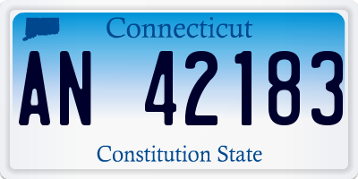CT license plate AN42183