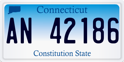 CT license plate AN42186