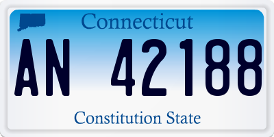 CT license plate AN42188