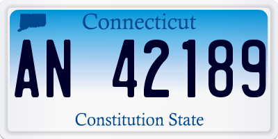 CT license plate AN42189