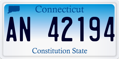 CT license plate AN42194
