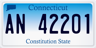 CT license plate AN42201