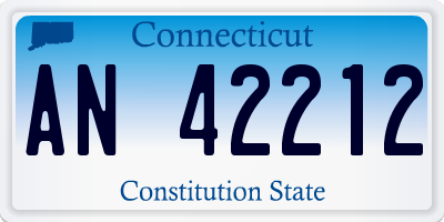 CT license plate AN42212