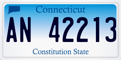 CT license plate AN42213