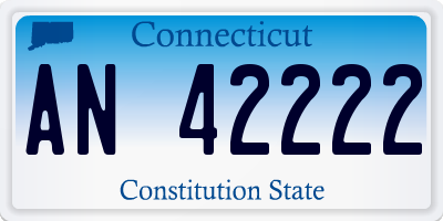 CT license plate AN42222