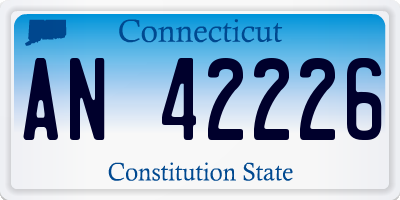 CT license plate AN42226