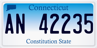CT license plate AN42235