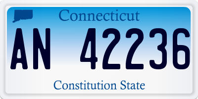 CT license plate AN42236