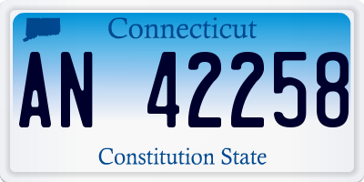 CT license plate AN42258