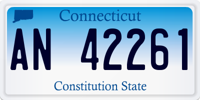 CT license plate AN42261
