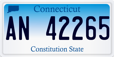 CT license plate AN42265