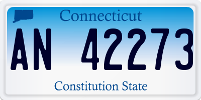 CT license plate AN42273
