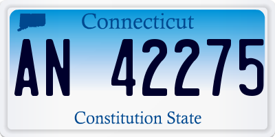 CT license plate AN42275