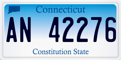 CT license plate AN42276