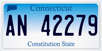 CT license plate AN42279