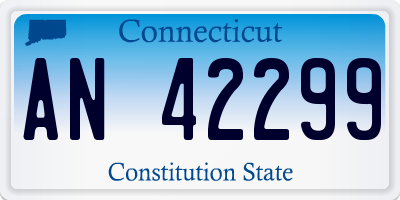 CT license plate AN42299