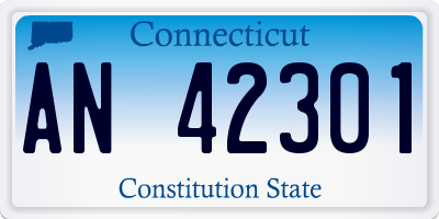 CT license plate AN42301