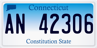 CT license plate AN42306