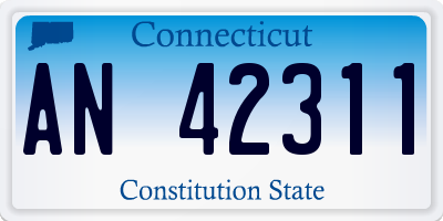 CT license plate AN42311