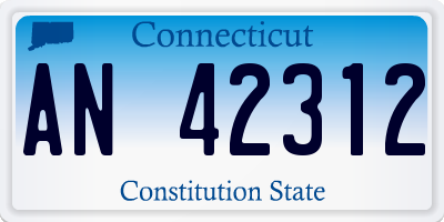 CT license plate AN42312