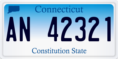 CT license plate AN42321
