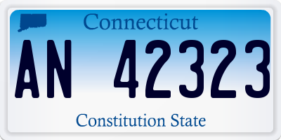 CT license plate AN42323