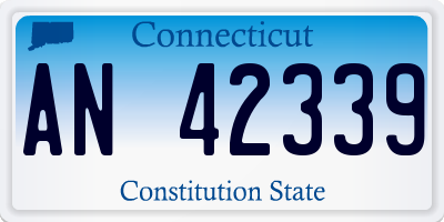 CT license plate AN42339