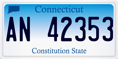 CT license plate AN42353