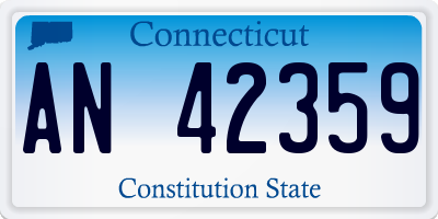CT license plate AN42359
