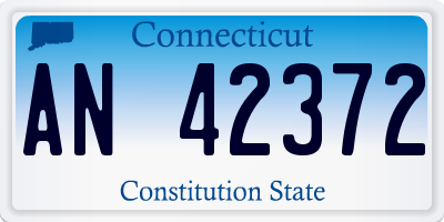 CT license plate AN42372