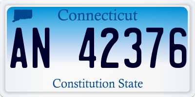 CT license plate AN42376