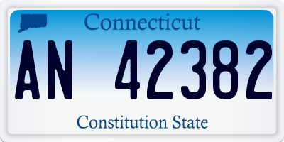 CT license plate AN42382
