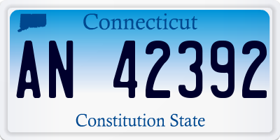 CT license plate AN42392