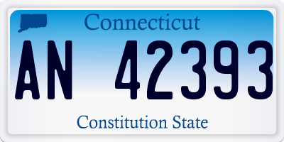 CT license plate AN42393