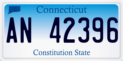CT license plate AN42396