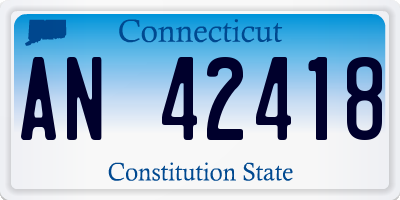 CT license plate AN42418