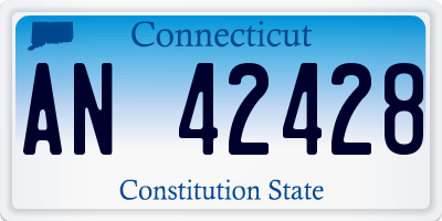 CT license plate AN42428