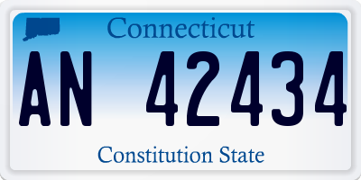 CT license plate AN42434