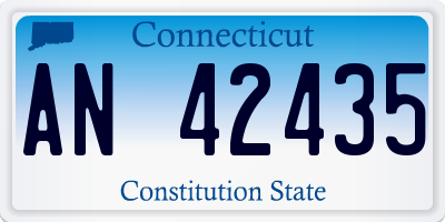 CT license plate AN42435