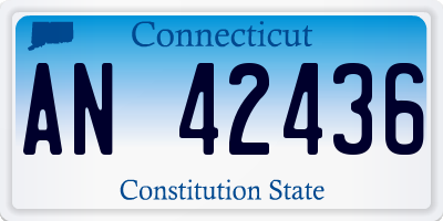 CT license plate AN42436