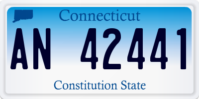 CT license plate AN42441