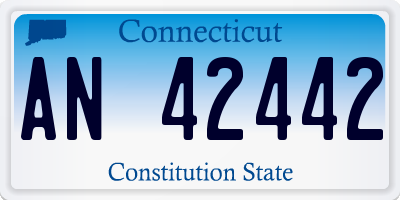 CT license plate AN42442