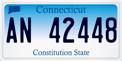 CT license plate AN42448