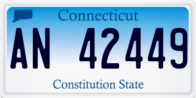 CT license plate AN42449