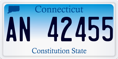 CT license plate AN42455