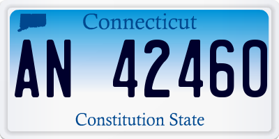CT license plate AN42460