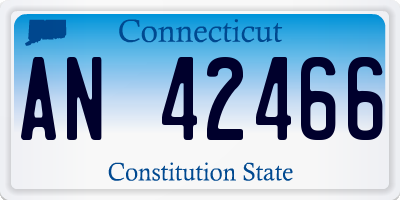 CT license plate AN42466