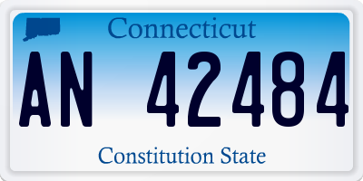 CT license plate AN42484